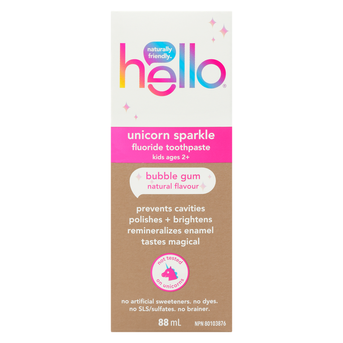 Dentifrice au fluor Hello Bubble Gum Saveur naturelle Enfants 2 ans et + 88 ml