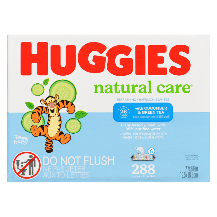 Huggies Natural Care Refreshing with Cucumber & Green Tea 288 Wipes