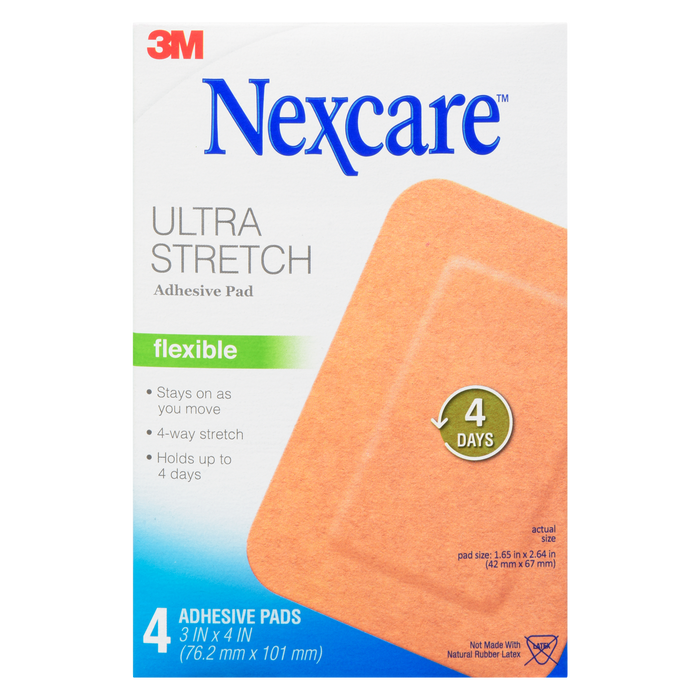 Coussinet adhésif Nexcare Ultra Stretch 4 coussinets adhésifs