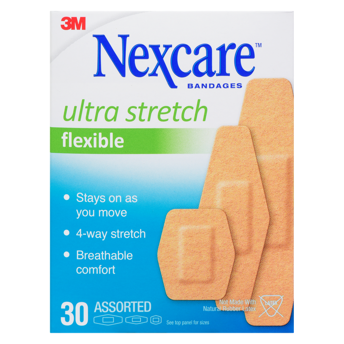 Nexcare Bandages Ultra Stretch 30 Assorted