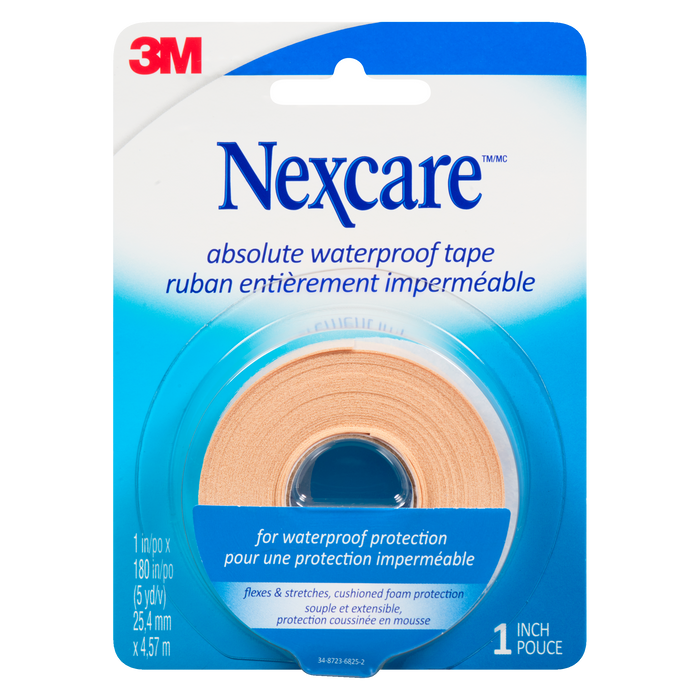 Ruban adhésif imperméable Nexcare Absolute 25,4 mm x 4,57 m