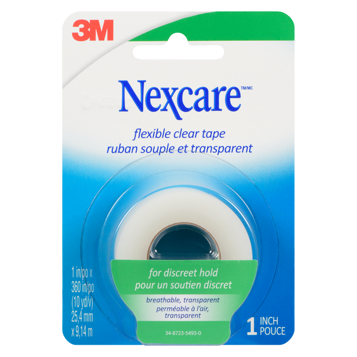 Ruban adhésif flexible transparent Nexcare 25,4 mm x 9,14 m