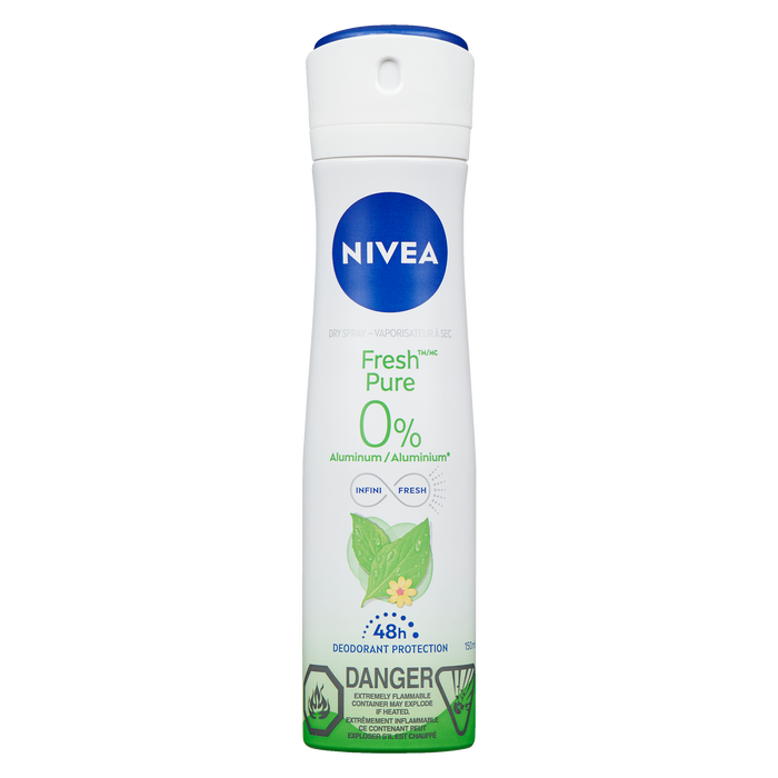 NIVEA Fresh Pure Dry Spray 0% Aluminum 150 ml