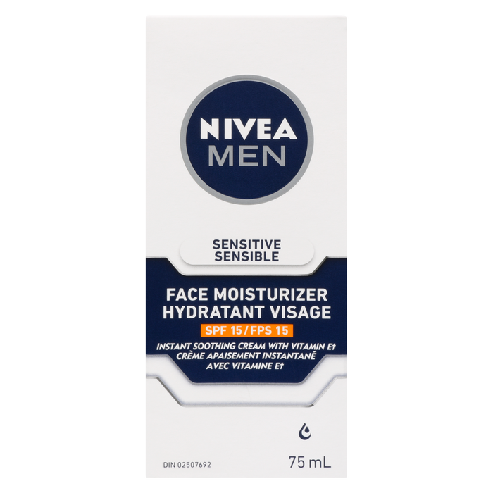 Crème hydratante visage NIVEA Men Sensitive SPF 15 75 ml