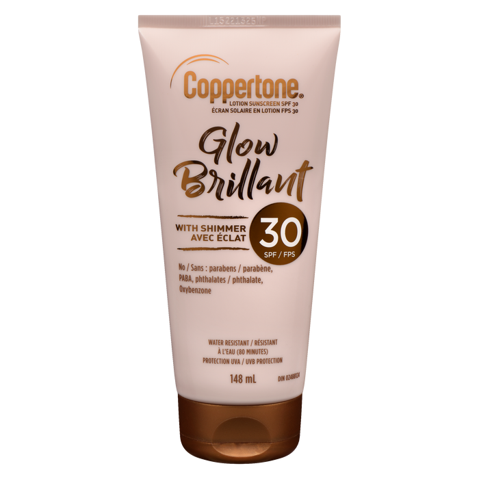 Coppertone Lotion Sunscreen SPF 30 Glow with Shimmer 148 ml