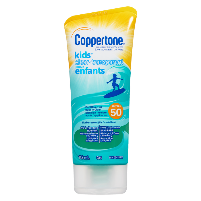 Coppertone Kids Gel Clear SPF 50 Blueberry Scent 148 ml