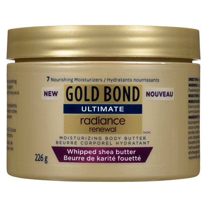 Gold Bond Ultimate Radiance Renewal Beurre corporel hydratant au beurre de karité fouetté 226 g