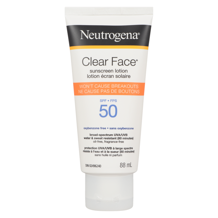 Neutrogena Clear Face Lotion écran solaire FPS 50 88 ml