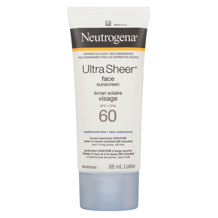 Lotion écran solaire visage Neutrogena Ultra Sheer FPS 60 88 ml