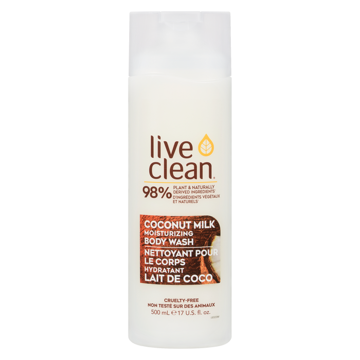 Gel douche hydratant au lait de coco Live Clean 500 ml