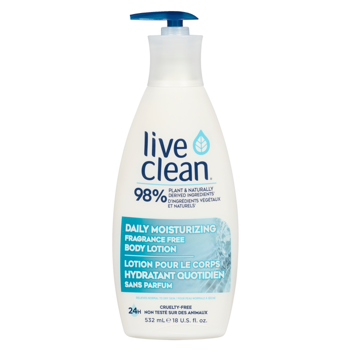 Live Clean Lotion corporelle hydratante quotidienne sans parfum 532 ml