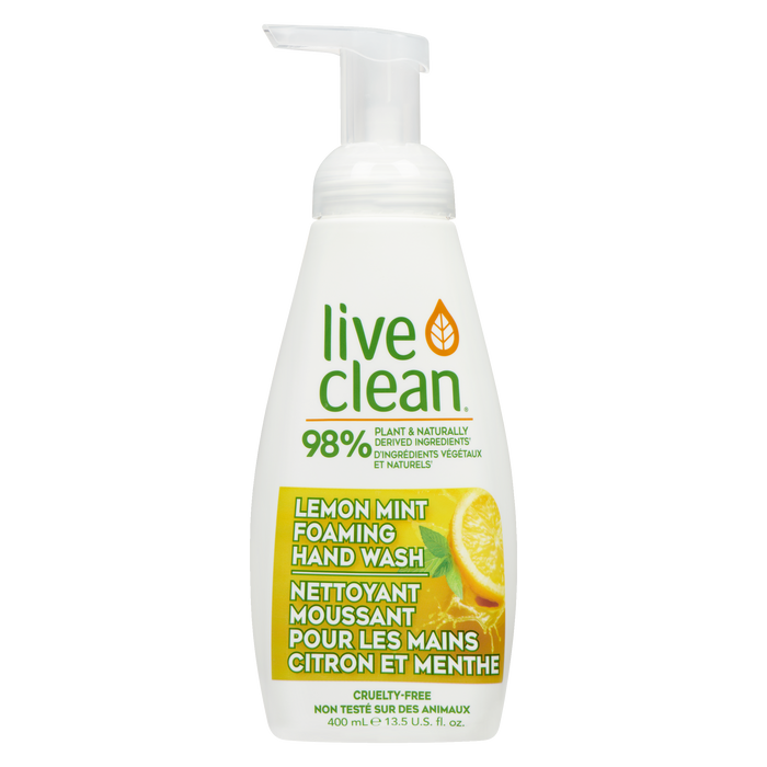 Live Clean Foaming Hand Wash Lemon Mint 400 ml