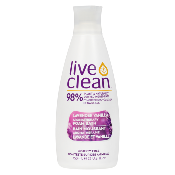 Bain moussant aromathérapie Live Clean Lavande Vanille 750 ml