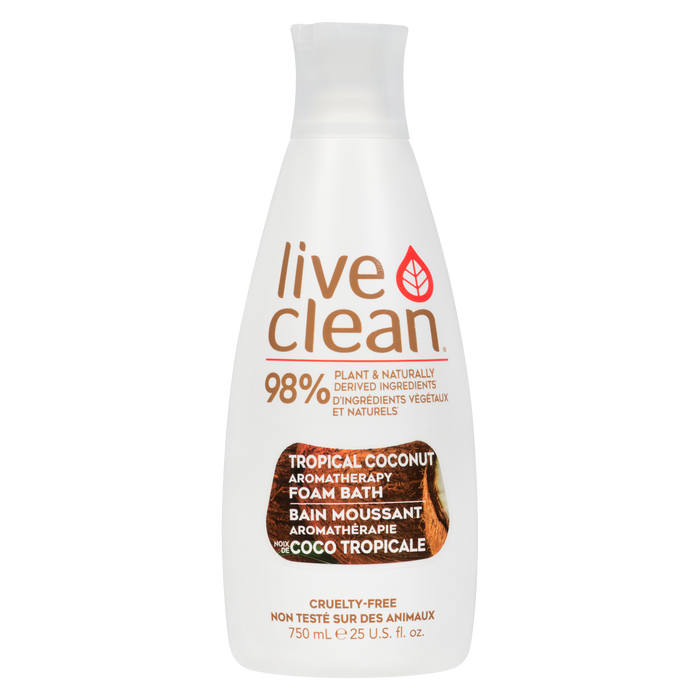 Bain moussant aromathérapie Live Clean Noix de coco tropicale 750 ml