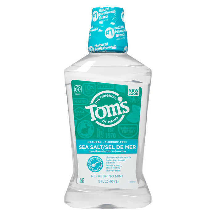 Tom's of Maine Mouthwash Sea Salt Refreshing Mint 473 ml