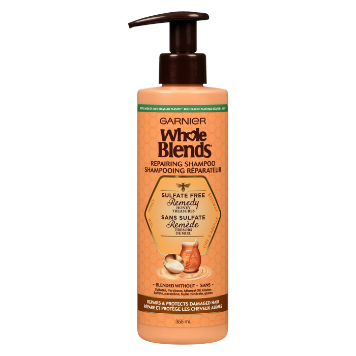 Garnier Whole Blends Repairing Shampoo Sulfate Free Remedy Honey Treasures 355 ml