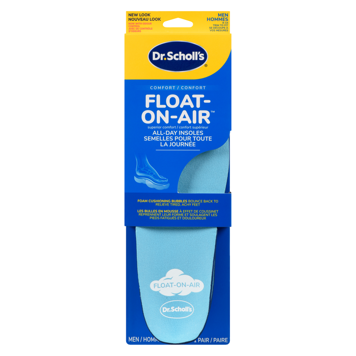 Semelles Dr. Scholl's Float-On-Air All-Day pour hommes, pointures 8 à 14, 1 paire