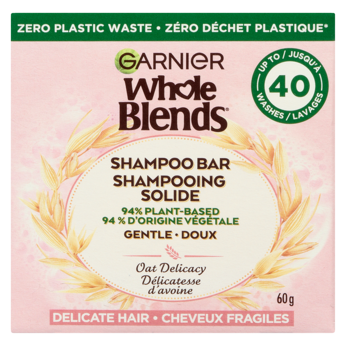 Garnier Whole Blends Shampoo Bar Gentle Oat Delicacy Delicate Hair 60 g