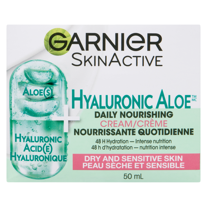 Garnier SkinActive Crème Nourrissante Quotidienne Aloe + Acide Hyaluronique 50 ml