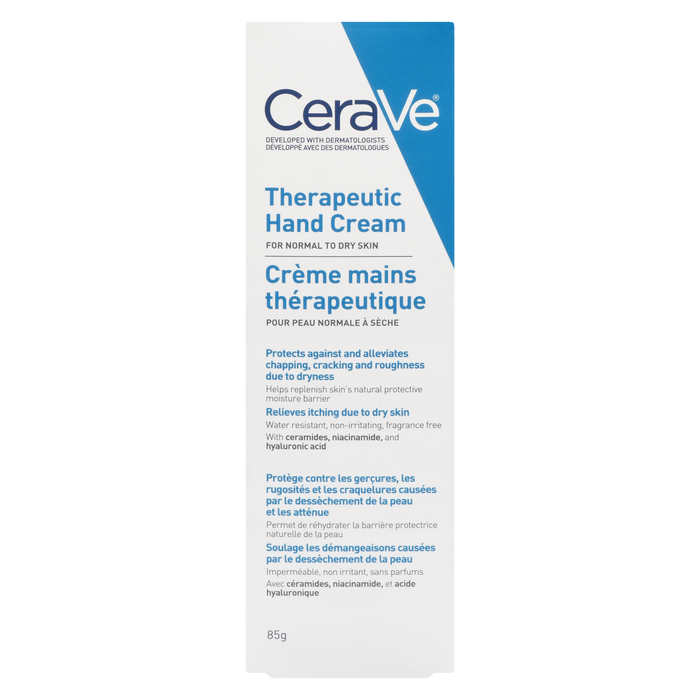 Crème thérapeutique pour les mains CeraVe pour peaux normales à sèches 85 g