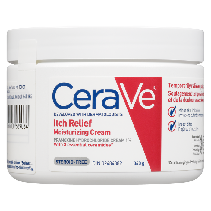 Crème hydratante anti-démangeaisons CeraVe 340 g