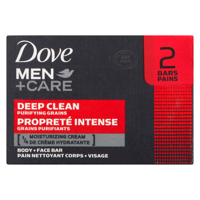 Barre de soin corps et visage Dove Men+Care Deep Clean 2 barres x 106 g