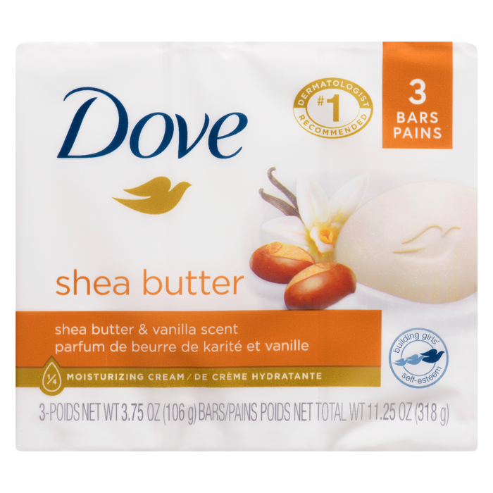 Dove Shea Butter & Vanilla Scent 3 Bars x 106 g (318 g)