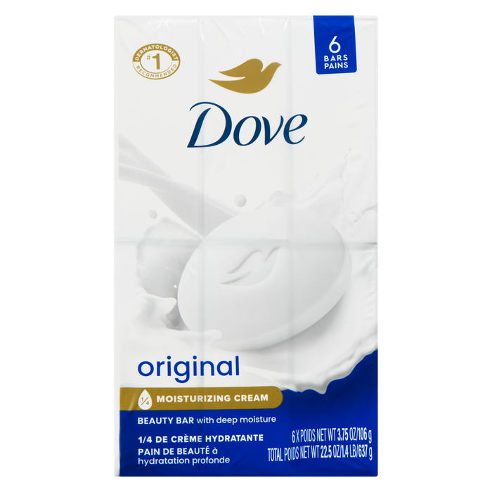 Dove Original 6 barres x 106 g (637 g)