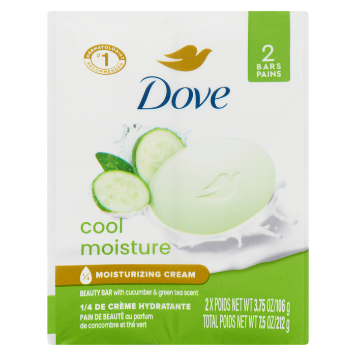 Barres Dove Cool Moisture 2 barres x 106 g (212 g)