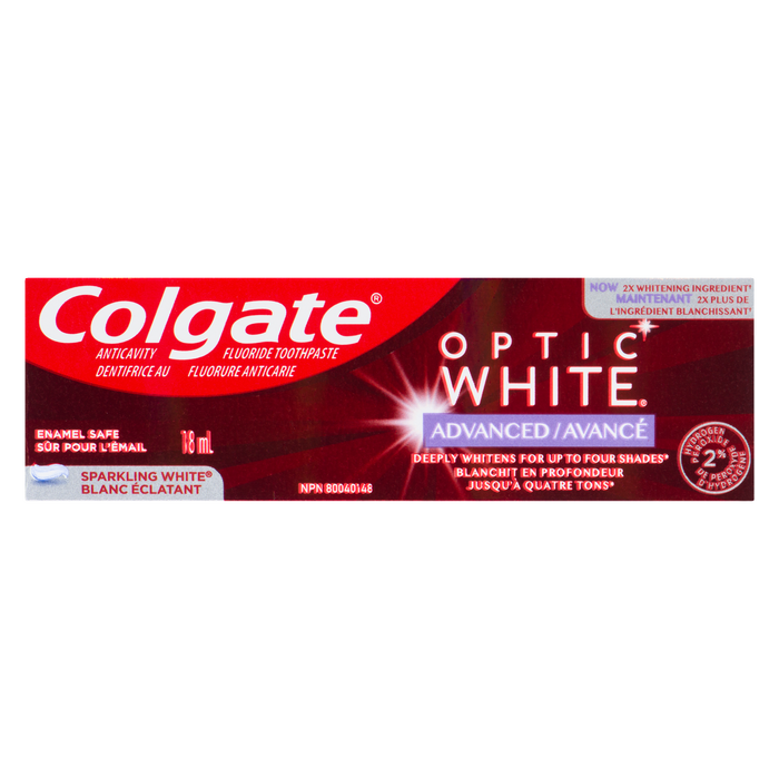 Colgate Optic White Anticavity Fluoride Toothpaste Advanced Sparkling White 18 ml