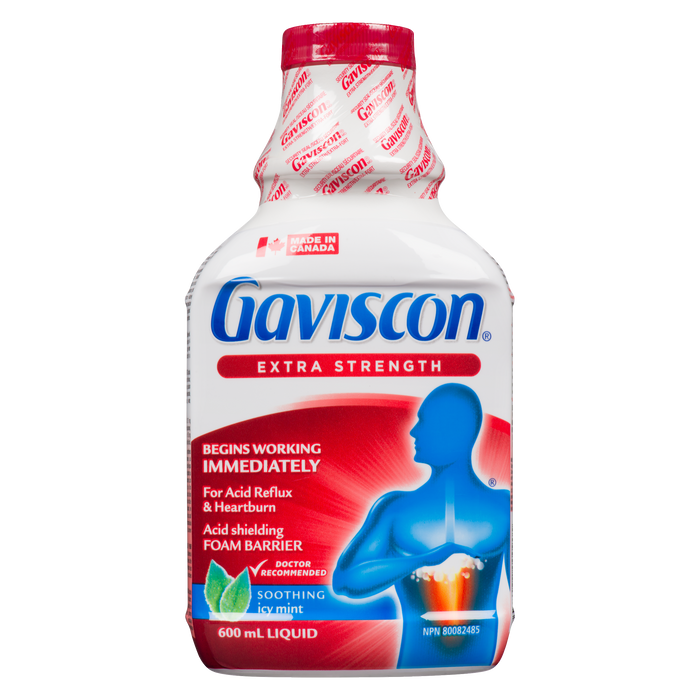 Gaviscon Foam Barrier Liquid Soothing Icy Mint Extra Strength 600 ml