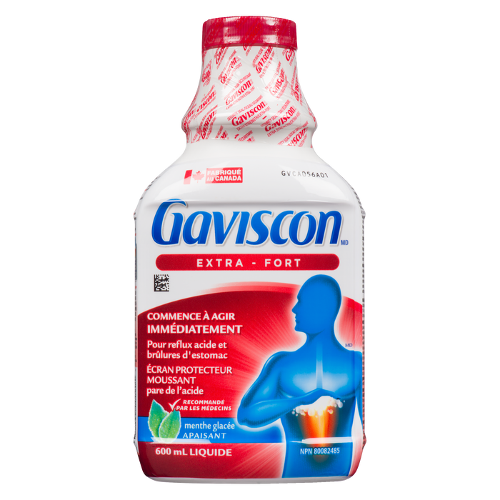 Gaviscon Foam Barrier Liquid Soothing Icy Mint Extra Strength 600 ml