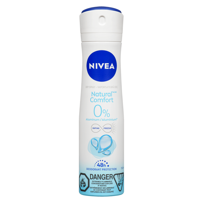 NIVEA Natural Comfort Dry Spray 0% Aluminum 150 ml