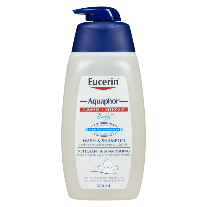 Eucerin Aquaphor Gel Nettoyant et Shampoing pour Bébé 500 ml