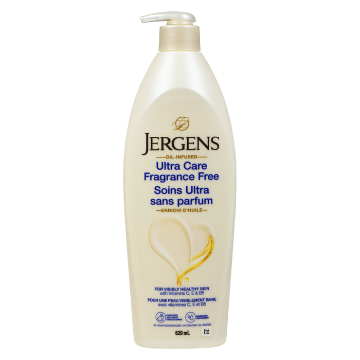 Jergens Crème hydratante 24 heures Ultra Care sans parfum 620 ml