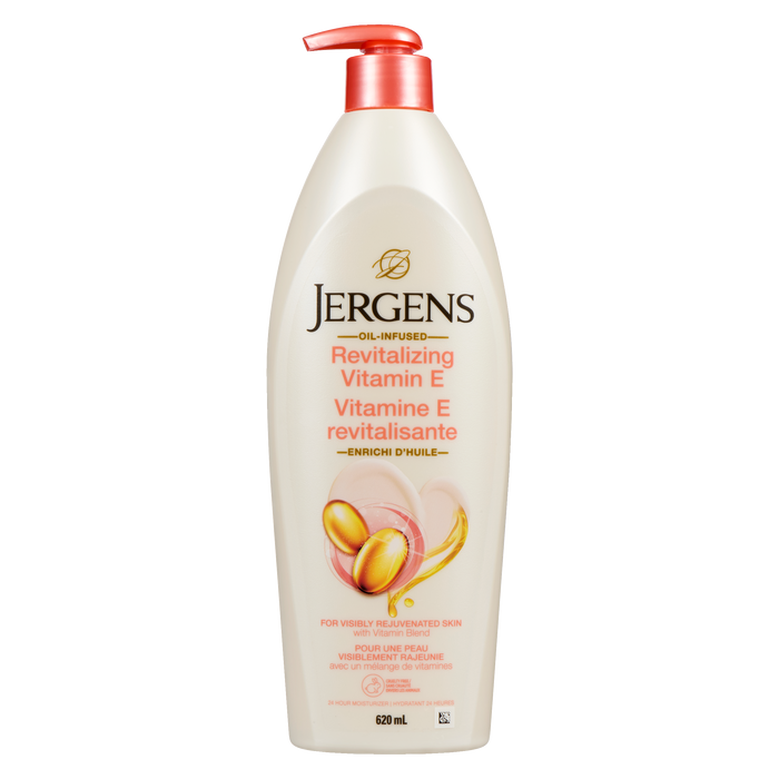 Jergens Crème hydratante revitalisante 24 heures à la vitamine E 620 ml