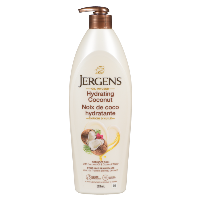 Jergens Crème hydratante 24 heures Noix de coco hydratante 620 ml