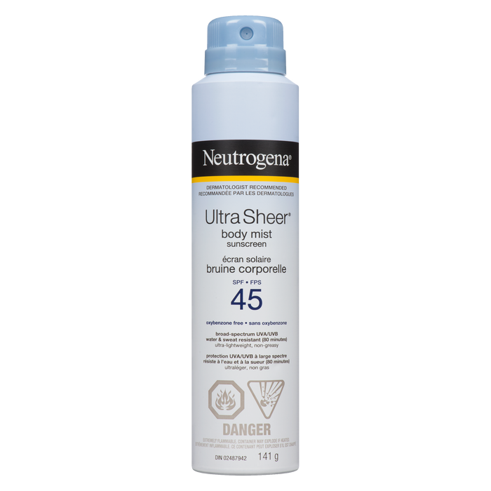 Neutrogena Ultra Sheer Body Mist Sunscreen SPF 45 141 g