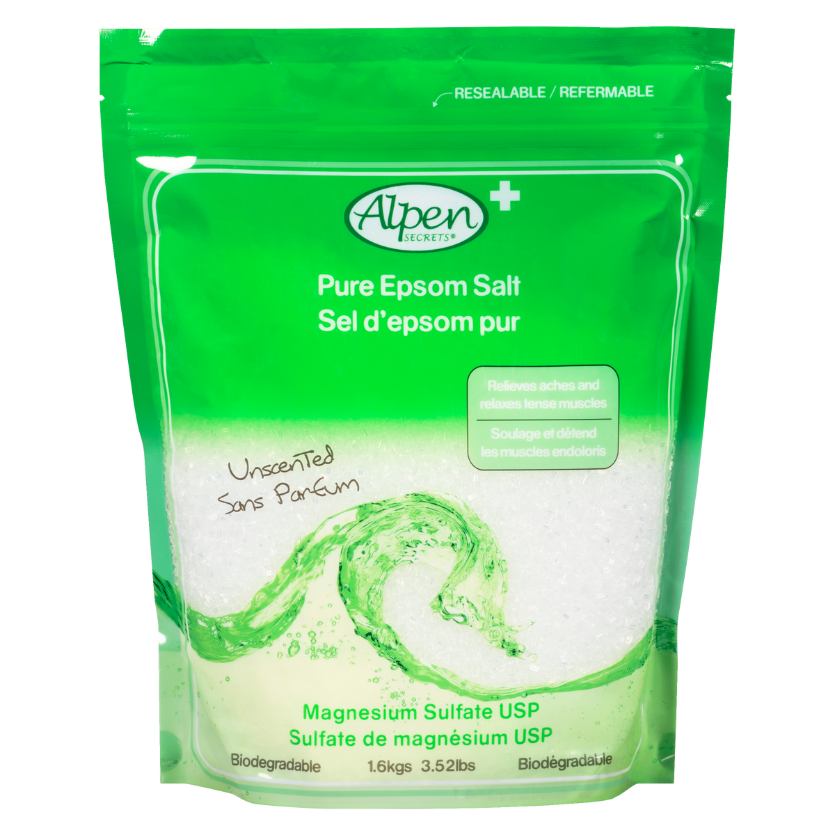 Alpen Secrets Pure Epsom Salt Unscented 1.6 kg — GreenShield Pharmacy