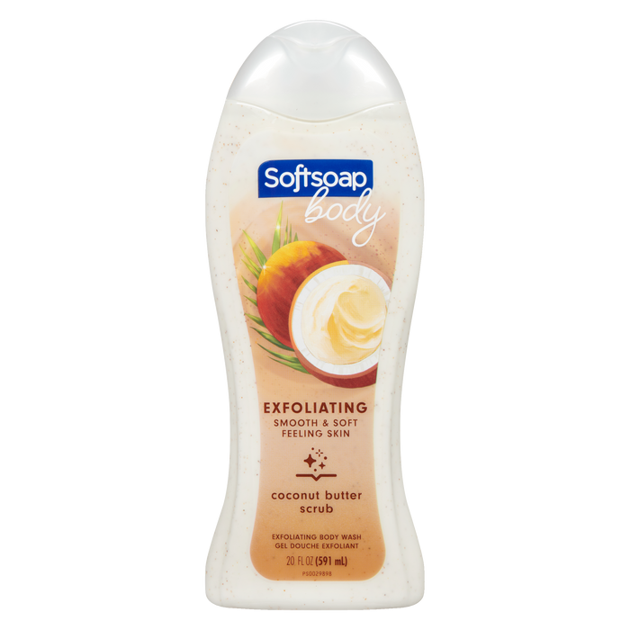 Softsoap Exfoliating Body Wash Coconut Butter Scrub 591 ml