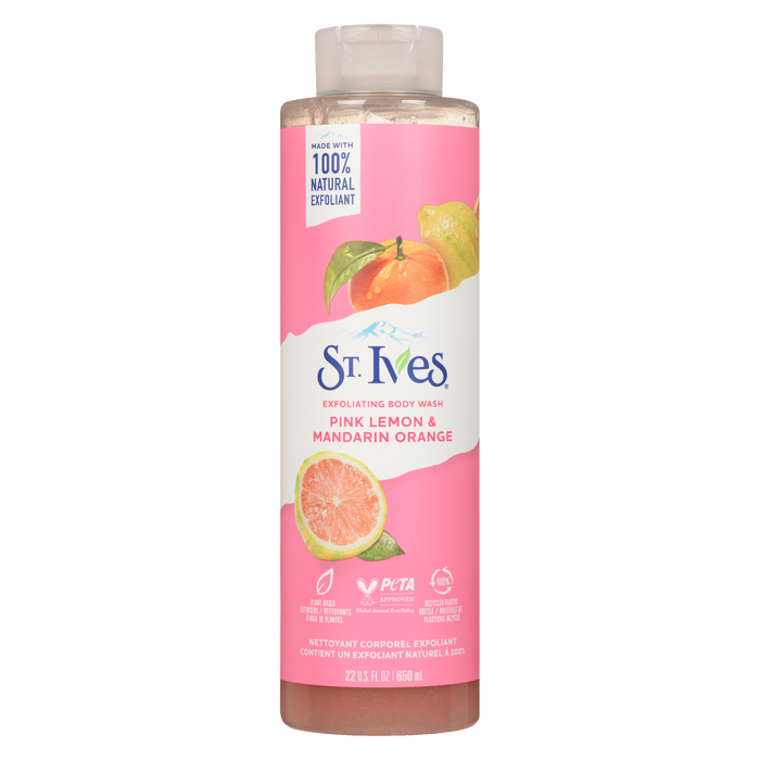 St. Ives Exfoliating Body Wash Pink Lemon & Mandarin Orange 650 ml