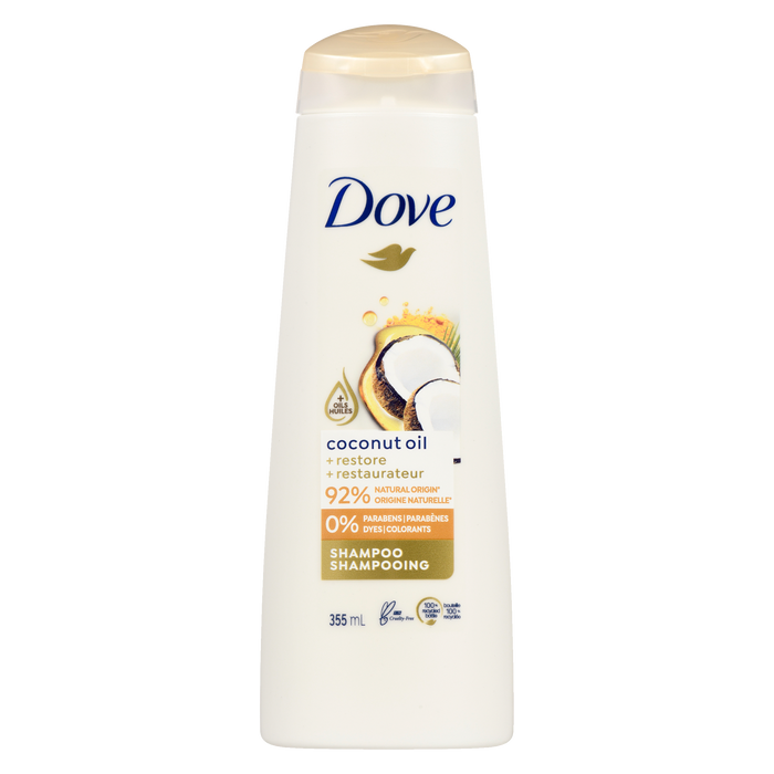 Shampoing Dove à l'huile de coco + Restore 355 ml