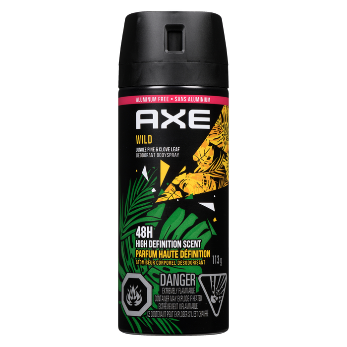 Axe Déodorant Spray Corporel Pin de la Jungle Sauvage et Feuille de Girofle 113 g