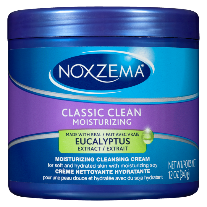 Noxzema Crème Nettoyante Hydratante Classic Clean Hydratant pour une Peau Douce et Hydratée avec Soja Hydratant 340 g