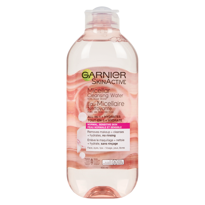 Garnier SkinActive Eau Micellaire Démaquillante à l'Eau de Rose + Glycérine 400 ml