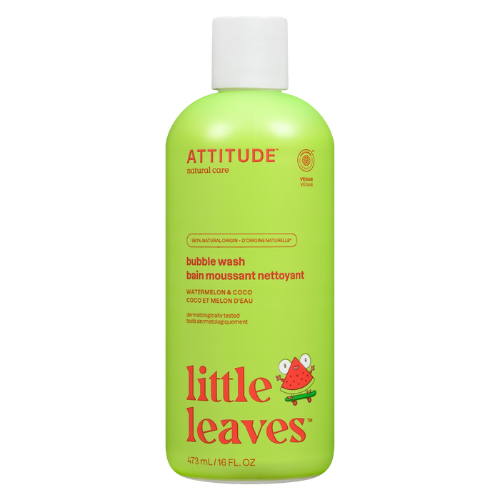 ATTITUDE Little Leaves Gel douche à bulles Pastèque et coco 473 ml