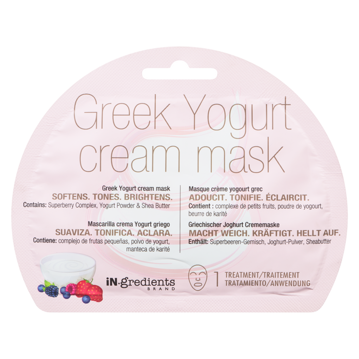 Masque crème au yaourt grec de la marque iN.gredients