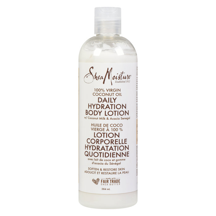 Lotion corporelle hydratante quotidienne Shea Moisture 100 % huile de coco vierge 384 ml