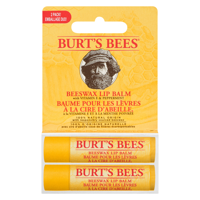 Baume à lèvres à la cire d'abeille Burt's Bees 2 baumes x 4,25 g (8,5 g)