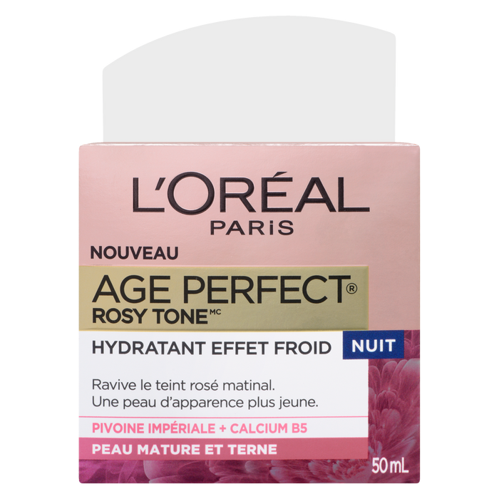 L'Oréal Paris Age Perfect Cold Effect Moisturizer Rosy Tone Night Peaux matures et ternes 60+ 50 ml